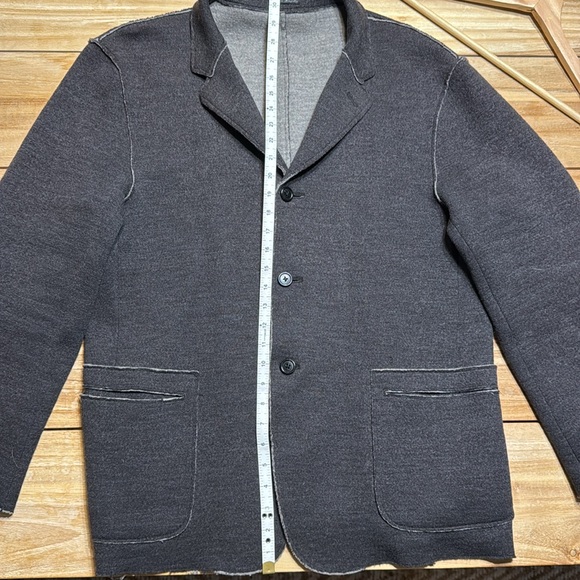 Rare Charcoal Italian Wool Blazer 42R - Picture 6 of 7